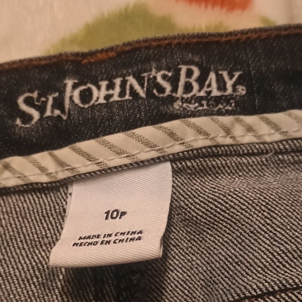 St. John's Bay Dark Blue Straight Leg Jeans - Picture 3 of 7